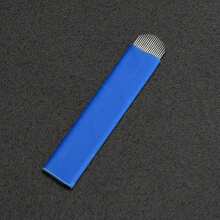 ATOMUS Box Of 14-Pin Blue Leather Single Arc Needles, 18-Pin Blue Leather Double Arc Needles, 50pcs Microblading Blades Per Box - Multicolor - View 5
