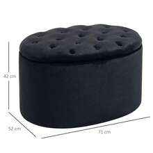 Storage Benches & Ottomans - Black - View 3