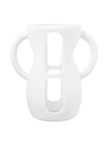 1个硅胶套，适用于天然玻璃婴儿奶瓶，硅胶材质，易握手柄，防摔保护，兼容4/8盎司玻璃瓶 - 彩色 - 查看 13