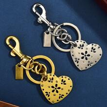 1 PC Exquisite Heart-Shaped Pendant Fashionable Keychain, Two-Color Choice For Ladies' Bag Pendant, A Gift For Friends Or Mothers - Vàng - Xem 7