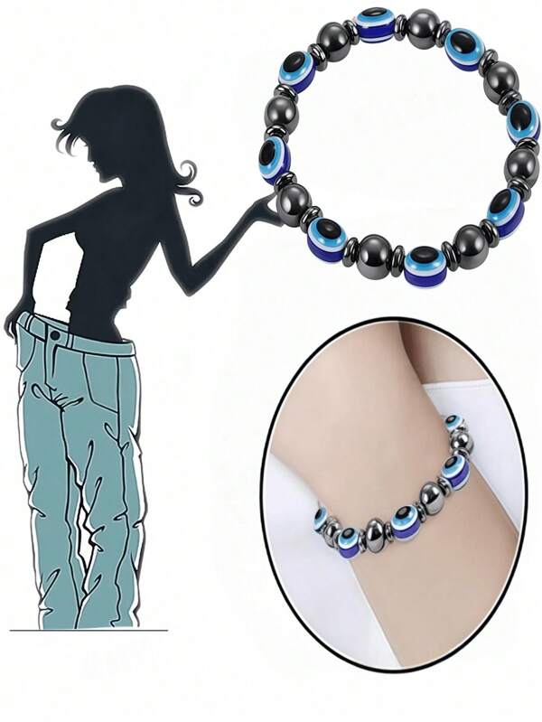 1pc Colorful Halloween Party Costume Bracelet, Blessing Charm, European & American Style