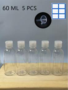 30ml/50ml/60ml Travel Bottles For Shampoo And Shower Gel, Flip-Top, Leakproof, Squeeze Container, 100ml/120ml Cosmetic Bottle, Reusable, , Family Essential