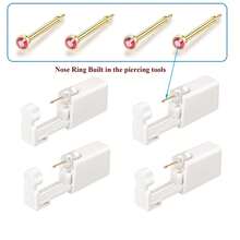 4 Packs Disposable Self Nose Piercing Kit With Built-In Nose Studs,Nose Piercing Gun, Simple And Convenient Operation, Ideal For Family Use - White - View 15