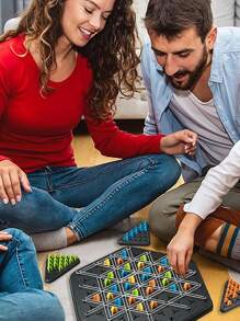 1 套 23 厘米/9 英寸随机颜色链条问答游戏，2-4 人游戏，成人家庭游戏，弹力带游戏，家庭之夜互动益智游戏，旅行棋盘游戏（不含游戏说明） - 彩色 - 查看 8