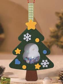 1pc Non-Woven Fabric Handmade Rattle Toy, Felt Hanging Decor, Creative Educational DIY Craft Kit For Kids, Children's Small Gift, Handmade DIY Material Pack, Kids Intelligent Toy, Christmas Decoration Handmade DIY Kit, Keychain, Kindergarten Christmas Gift