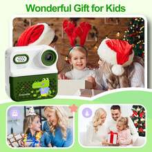 2.4-Inch Compact Digital Camera - Flash, Selfie Mode, Video Recording, Instant Thermal Printing - Ideal Birthday Gift.
