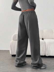 Pantalon de survêtement ample et ample pour femmes, gris foncé, début de l'automne