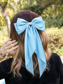 10个随机颜色大蝴蝶结发夹，可爱发饰，适合女孩在节日、生日派对和日常使用 - 彩色 - 查看 6