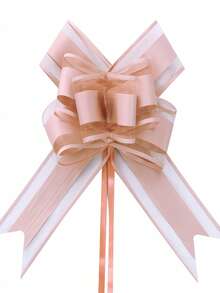 10个装 - 丝带蝴蝶结礼品包装丝带 - 可重复使用的生日丝带蝴蝶结，适用于盒子、装饰、礼品包装、婚礼篮、生日派对礼物、圣诞礼物，是圣诞派对的完美之选（粉色） - 彩色 - 查看 6
