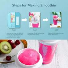 Slushy Maker Cup, Slushie Maker Cup Magic Frozen Ice Cream Cup Cooling Cup Double Layer Squeeze Cup, Homemade Milk Shake Ice Cream Machine, Convenient To Use, Fashionable Item