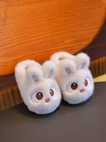1 双儿童可爱兔子拖鞋，适合幼儿的家居鞋