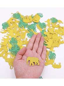 200 tờ giấy vụn hình động vật hoang dã rừng rậm các loại, giấy trang trí để bàn nhiều màu, giấy vụn hình động vật nhiều màu lấp lánh vàng dùng để trang trí bàn tiệc, đồ dùng tiệc tùng, lễ rửa tội, tiệc chào đón em bé, sinh nhật, tiệc ngày lễ, chất liệu giấy - Nhiều màu - Xem 8