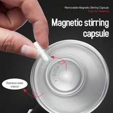 1 个自动搅拌杯，便携式 304 不锈钢电动咖啡杯，带温度显示，USB 充电，200mAh 电池，ABS 材质，易于携带和清洁，适合家庭和办公室使用，理想的节日礼物 - 彩色 - 查看 7