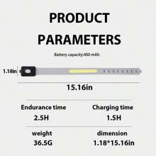 Ultralight Cob Running Light Type-Rechargeable Bracelet Three-Gear Adjustment Waterproof And Sweatproof Running Light Sports Wristband Flash Jogger Armband
