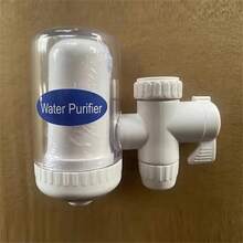 Faucet Water Filter - No Electricity Required, Easy To Install Tap Water Filter With Replaceable Ceramic Filter Cartridge, White Plastic Design, Compact Size, Efficient Filtration, Suitable For Household Drinking Water, Durable Structure, Essential For Healthy Home
