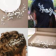 Tiara Arrangement Accessory Wreath Ornament Wedding Hair Party Graduation Bride Debutante - 銀色 - 查看 5