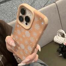 Funda protectora de pantalla completa con diseño de copos de nieve y lentes de alta calidad. Compatible con los modelos 13 Pro, 14 XS, 16 Plus, 12, 15 y 11. Resistente y cómoda. Fabricada en piel sintética suave. - Colores mixtos 1 - Ver 4