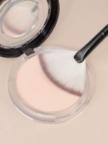 Pennello da trucco professionale fatto a mano, pennello per illuminante e ombretto a ventaglio piccolo in nylon morbido, pennello da trucco con manico in ebano - nero - Visualizzare 4
