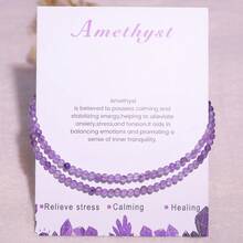 1 pieza Nuevo estilo de moda Cadena de clavícula minimalista de piedra semipreciosa natural, con cuentas de strass, ultra delgada y de temperamento, adecuada para uso diario y como regalo para mujeres