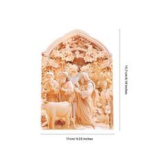 1pc Classic Nativity Of Jesus Scene 3D Greeting Card, Home And Party Atmosphere Decorative Items,Birthday Card, Wedding Gift Card, Surprise Gift For Friends, Gift For Mother, Gift For Parents, Suitable For All Kinds Of Festival, Celebration & Parties