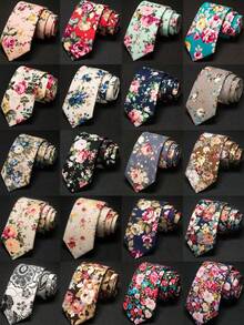 1 chiếc cà vạt nam, cà vạt in hoa cao cấp, thiết kế thời trang, phù hợp cho đám cưới, chú rể, phù rể, chụp ảnh cưới, công sở, sự kiện trang trọng, làm quà tặng, tiệc tối và nhiều dịp khác. - Nhiều màu - Xem 12