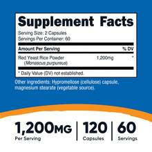 Nutricost Red Yeast Rice 1200mg, 120 Capsules - 60 Serv, Veggie Caps, Non-GMO, Gluten Free | Red Yeast Rice Supplement, Vegetarian Capsules, Non-GMO, Gluten Free, Nutricost, Premium Quality - 其他 - 查看 2