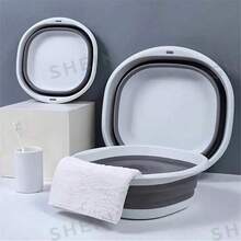 1pc/3pcs Portable Foldable Wash Basin, Vegetable Basin, Foot Basin. Easy To Clean, Lightweight And Extendable. Suitable For Home, Dorm And Outdoor Camping. Used For Camping Sink, Laundry Basin, Bucket, Water Container, Fruit And Vegetable Wash Basin, Cleaning Supplies. Thickened Plastic Foldable Foot Basin And Wash Basin, Essential For Back To School. Foldable Basin, Foldable Basin Set. Home Bathroom Decor Summer