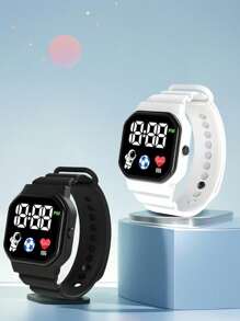 2 件/1 件宇航员宇航员运动休闲 LED 数字显示电子手表，适合儿童和青少年，适合日常生活中的各种风格，万圣节、圣诞节、情人节、母亲节、节日礼物的最佳选择