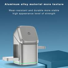 Cargador inalámbrico 3 en 1, estación de carga inalámbrica plegable con rotación de 180°, cargador inalámbrico portátil para iPhone, y , compatible con dispositivos portátiles