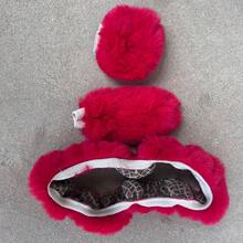 Bộ 3 món bọc vô lăng, bọc tay phanh và bọc cần số bằng vải nhung, phụ kiện xe hơi đa năng (không kèm lớp lót). - Đỏ - Xem 3