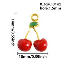 1pc/2pcs Luxury Delicate 304 Stainless Steel Electroplated Pendant Charms, Suitable For DIY Jewelry, Jewelry Making, Crafts - Ocean Life, Cherry, Flower Designs - Color - View 39