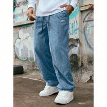 Men's Solid Color Casual Everyday Trousers Men's Streetwear Pants, Boy Friend Gifts, Back To School - 藍色 - 查看 5