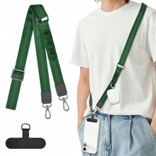 94-150cm Adjustable Nylon Lanyard Strap, Reflective Strip, Crossbody/Neck Strap, Compatible With All Smartphone Models, Multifunctional Stand, Anti-Drop, Lightweight Design