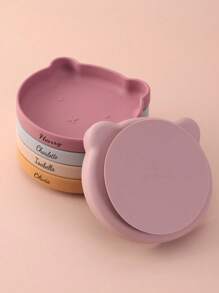 3PCS Personalized Customization Name Baby Silicone Tableware Set Wooden Handle Spoon Fork Cartoon Bear Dishes Snack Plates Custom Baby Stuff Winter Eve Gifts Back To School Winter Gift Ideas Boy Girl Valentine's Day Multi-Functional, Ornamental, Letter Exquisite, Stylish, Baby Fashion, Soft Squishy, Colorful, Cute Kawaii Adorable Unique, Customized Treasurefinds, Baby Gifts, Cute Baby For Children's Day