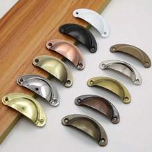10pcs Vintage Style Embedded Metal Pulls, Suitable For Drawers, Cabinets, Trash Cans, With Installation Accessories, Painted Surface, Suitable For Home Furniture - Multicolor - View 13