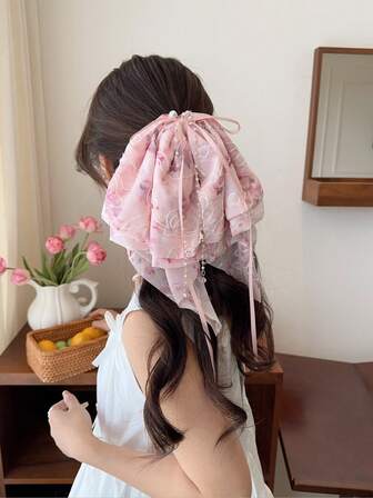 1pc Garden Floral 3D Bow Hair Clip, Summer Hair Accessory, Claw Clips, Hair Claws, Hair Slide, Hair Barrettes, Clips For Hair, Hair Accessories, Fall Fashion, Cute Accessories