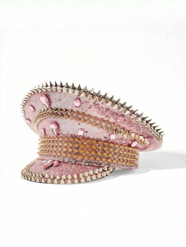 1 Peça Chapéu de Capitão Steampunk Brilhante com Strass, Adequado para Halloween, Festivais de Música, Desfiles, Carnavais, Discotecas, Bares, Bailes de Máscaras, Boates, Cosplay, Natal, Festas de Solteiros, 4 de Julho, Ano Novo, Comemorações, Galas, Acessórios de Praia