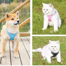 Dog Leach Soft Mesh Dog Harness And Leash Set For Walking Step Harness Reflective Adjustable Leash Vest Comfortable Dog Leash Dog Harness Husky - Black - View 5