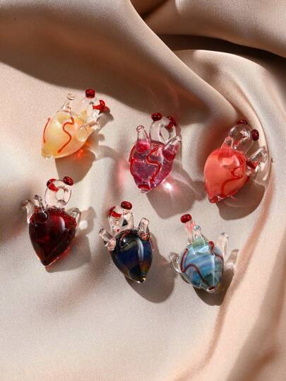 Pingente gótico de coração escuro multicolorido de 1/3/5 peças, adequado para brincos, colares, pulseiras e chaveiros faça você mesmo - Acessórios para fabricação de joias em estilo picante, pingentes para fabricação de joias