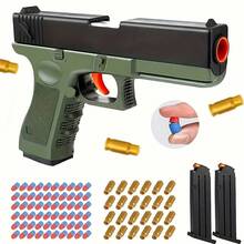 Outdoor Shooting Soft Bullet Toy Guns, Boys' Toy Pistols, Suitable As Birthday Gifts For Teenagers And Adults - 軍綠色 - 查看 1