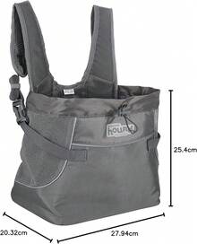 Outward Hound PupPak Dog Front, Medium, – Hands-Hiking & Camping Pet Backpack Small Pets Up To 20 Lbs, Padded Straps, Breathable Mesh,-Resistant, Safety Clip - 小號灰色前背帶 - 查看 9