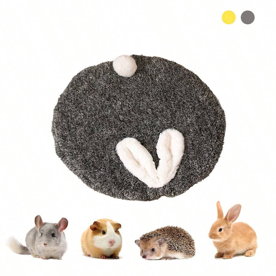 ITANDME Rabbit Bed, Bunny Bed Pad, Guinea Pig Bed Hedgehog Bed Self-Warming Round Bed For Small Pets, Round Small Pet Sleeping Pad, Plush Pet Bed Pad For Warmth And Breathability, Suitable For Guinea Pigs, Rabbits, And Hedgehogs.
