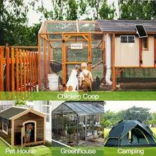 1 Pc 20W Solar Fan Kit - Dual Cooling Fans For DIY Ventilation, Adjustable Mounting Brackets Solar Panel For Chicken Coops/Greenhouses/Sheds - 20W雙風扇 - 查看 4