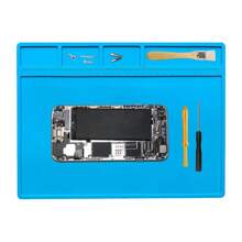 1 件耐热绝缘硅胶焊接垫、电子维修工作站垫、手机防静电垫、电子爱好者必备工具、枪式烙铁、工作台、手机、笔记本电脑、平板电脑、个人电脑、相机维修工具