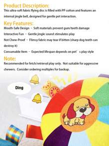 1 Pc Dog Toy - Cartoon Pattern, Interactive No-Battery Sound Toy For All Breeds, Durable Puppy Play And Training Game Accessory