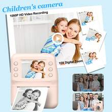 Thermal Print Camera - Ideal For Christmas & Birthday Gifts, Rechargeable Lithium Battery, USB Charging, Perfect For Pets And Holiday Memories, Holiday Photo Gift|Pet Photography|USB Rechargeable Camera.Halloween, Christmas, Thanksgiving Day