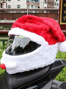1 chiếc mũ bảo hiểm xe máy ông già Noel, mũ ông già Noel xe máy, quà tặng mũ bảo hiểm trùm đầu cá nhân hóa dễ thương, điên rồ và vui nhộn, thích hợp cho đồ dùng ngoài trời và trang trí tiệc Giáng sinh (không bao gồm mũ bảo hiểm) trang trí nhà trang trí Giáng sinh trang trí phòng trang trí Giáng sinh mùa đông quà tặng Giáng sinh tại nhà trang trí Giáng sinh - Nhiều màu - Xem 2