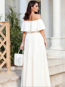 Women Maxi Dresses - White - View 4