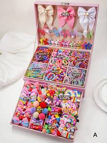 907 件/套女孩彩色蝴蝶发夹，可爱公主发饰，高弹耐用无损发带，发圈，婴儿发饰，多功能鸭夹，适合日常使用，礼物 - 彩色 - 查看 17