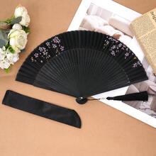 8.66 Inch Mini Paper Folding Hand Fans With Chinese Style Prints - Women Foldable Hand Fans For Home, Kitchen, Weddings, Parties & DIY Decor - mặc định - Xem 6